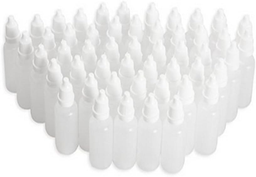 erioctry 50Pcs 10ML Empty Plastic Dropper Dropping Bottles(Drops of Plug Can Removable) Portable Plastic Bottle Eye Liquid Dropper Refillable Bottles Containers (10ML)