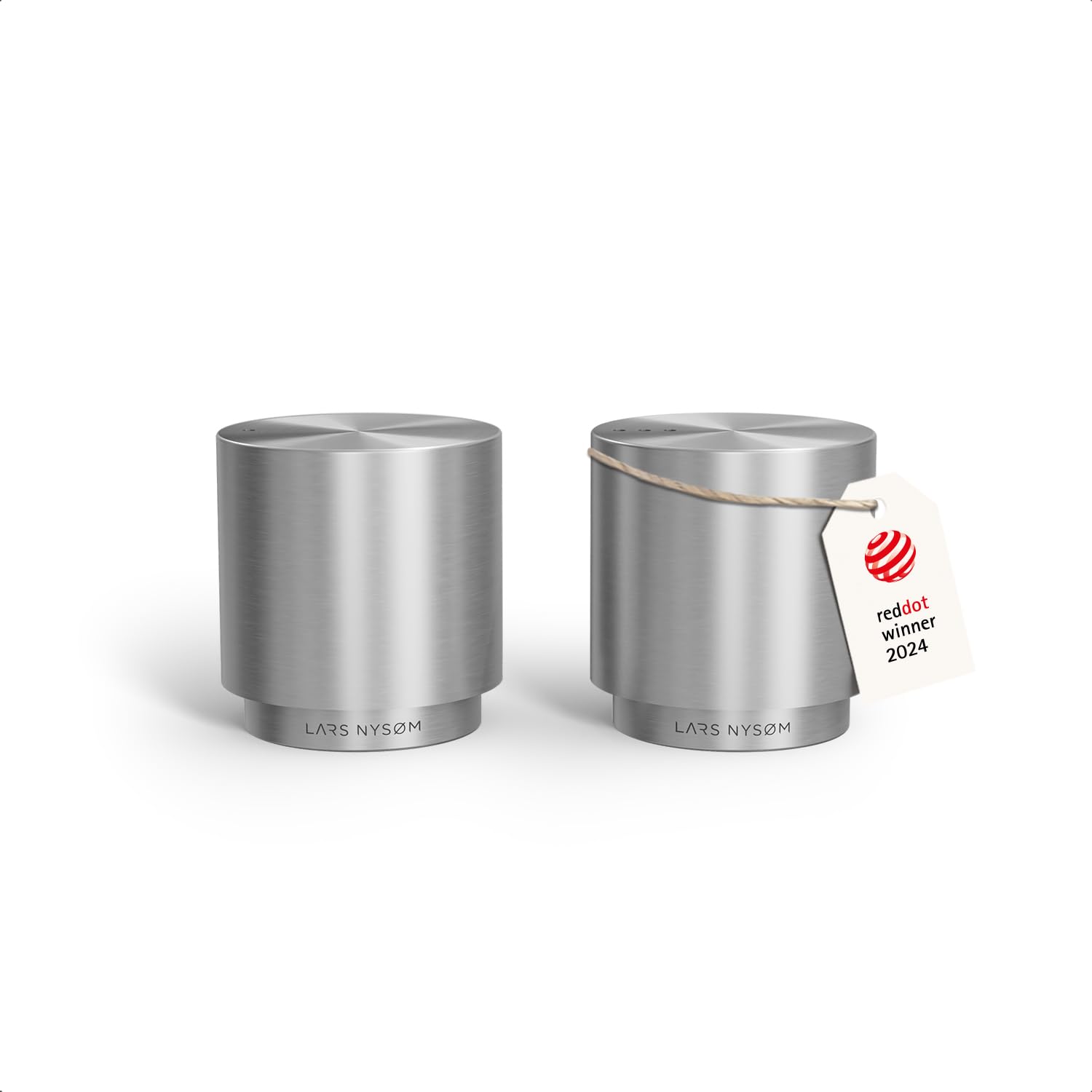LARS NYSØM Salz und Pfefferstreuer-Set | Edelstahl Salzstreuer, Minimalistisches Design Gewürzstreuer, leicht nachfüllbar (Stainless Steel)