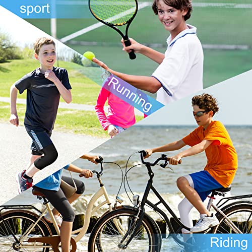 2 Packs Boys' Youth One Leg 3/4 Compression Tights For Basketball Capri Tights Athletic Base Layer Compression Pants Boys, S (R Style) #TOP5