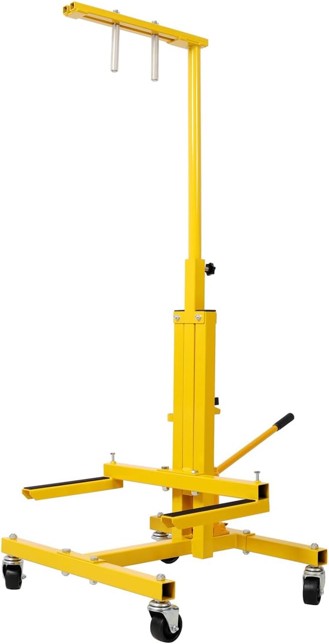 Car Door Installer and Remover, Jack Lift Hoist Hydraulic Car Door Mobile Rolling Door Bumper Jack Stand Dolly (Yellow)
