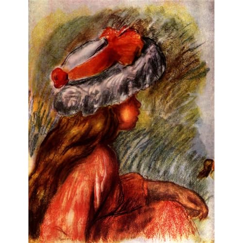 Toile roulée Tête de fille par Renoir ARTICULOZY 76x101 cm
