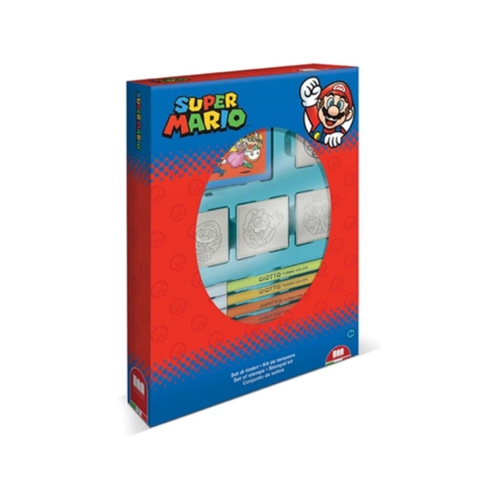 Mariokart Set Di Timbri E Scarabocchi - Kit Creativo Per Bambini Con Timbri In Gomma Rotondi, Dimensioni 11,4 X 22,9 Cm