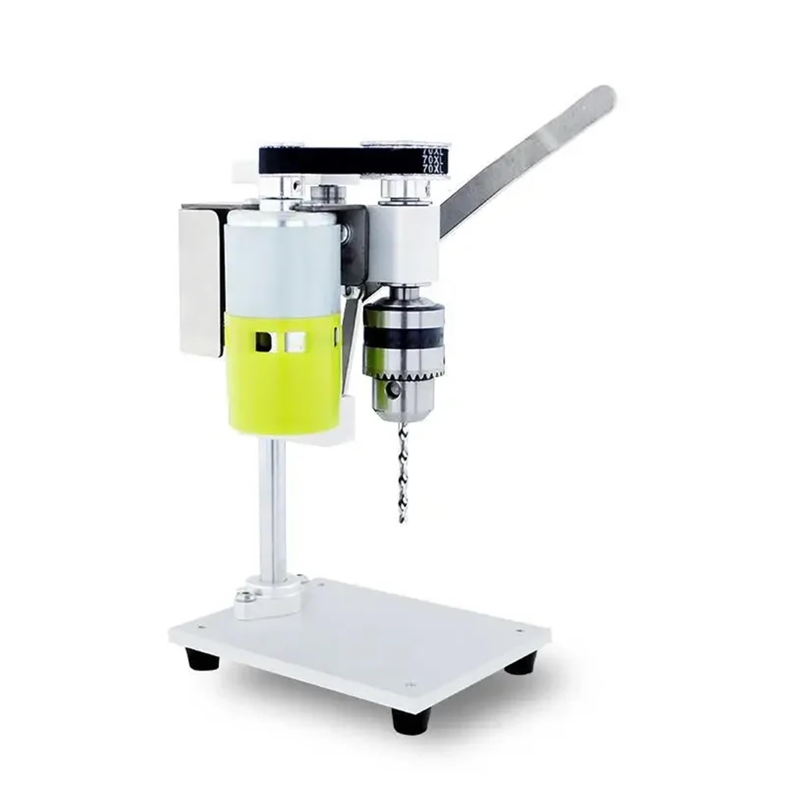 Taladro de Columna, Minitaladro de Banco eléctrico de Alta precisión de 100 W, con Mandril de 7 velocidades, for Madera y Metal.