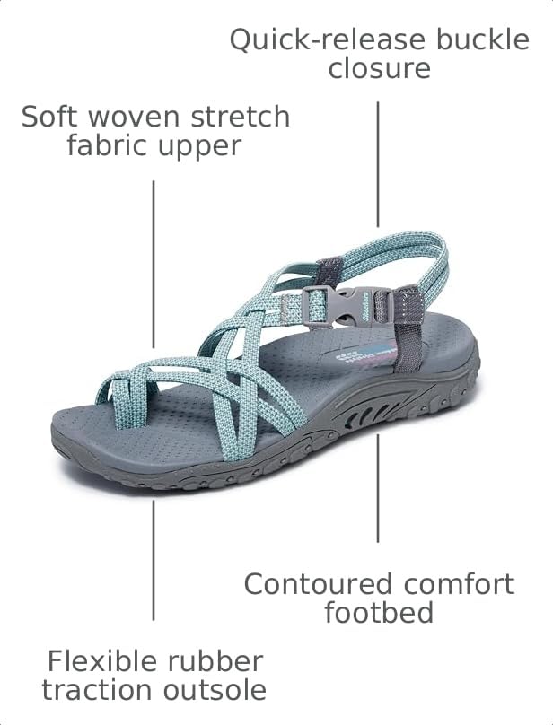 Image of Skechers Women's Reggae Irie Mon Multi-Strap Toe Thong Sandal