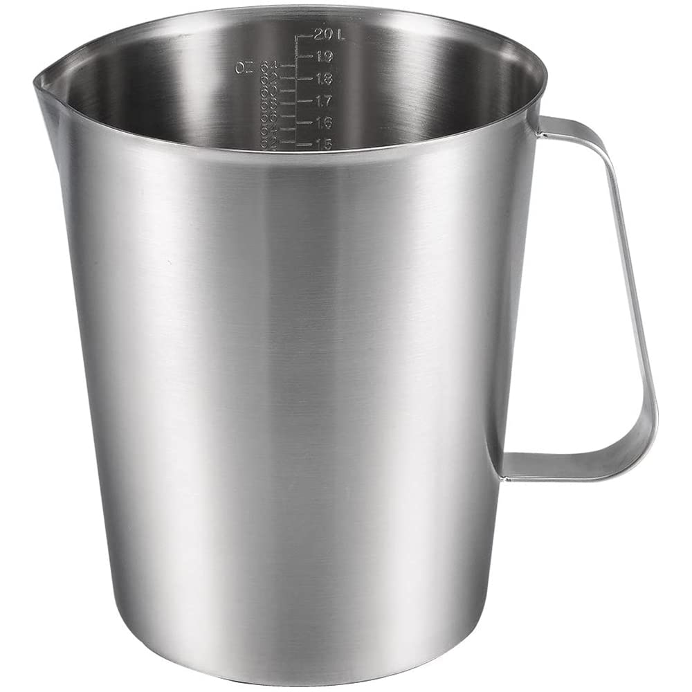 Becher da Laboratorio in Acciaio Inossidabile, Bicchiere Graduato per Misurazione a Resistenza ad Alta Temperatura per Casa, Scuola e Caffè