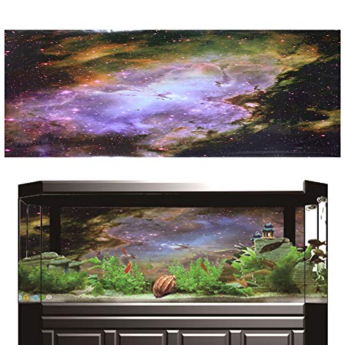 3D Aquarium Rückwandfolie 61x30cm - U-Boot Riff Design Selbstklebend