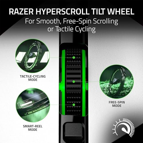 Razer Basilisk V3 - Wired customisable gaming mouse - ergonomic design - 26K DPI sensor - Chroma RGB - 11 programmable buttons - tiltable HyperScroll mouse wheel - PC/Mac | White - Image 4