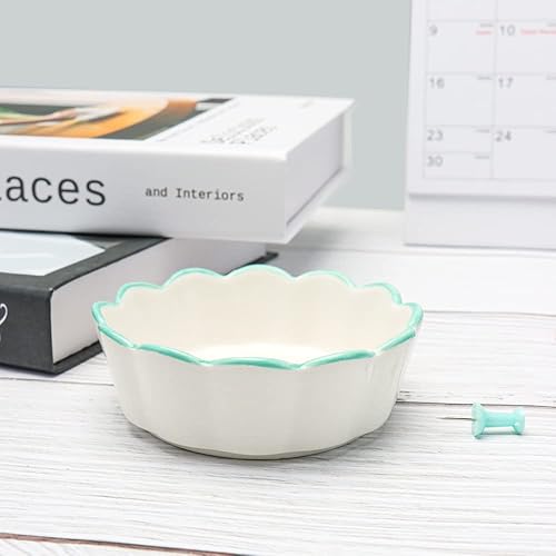 Miniatura 2 de Soporte de clip de papel de cerámica con lindo soporte de clip de dinosaurio verde, moderno dispensador de vasos de papel para oficina en casa,