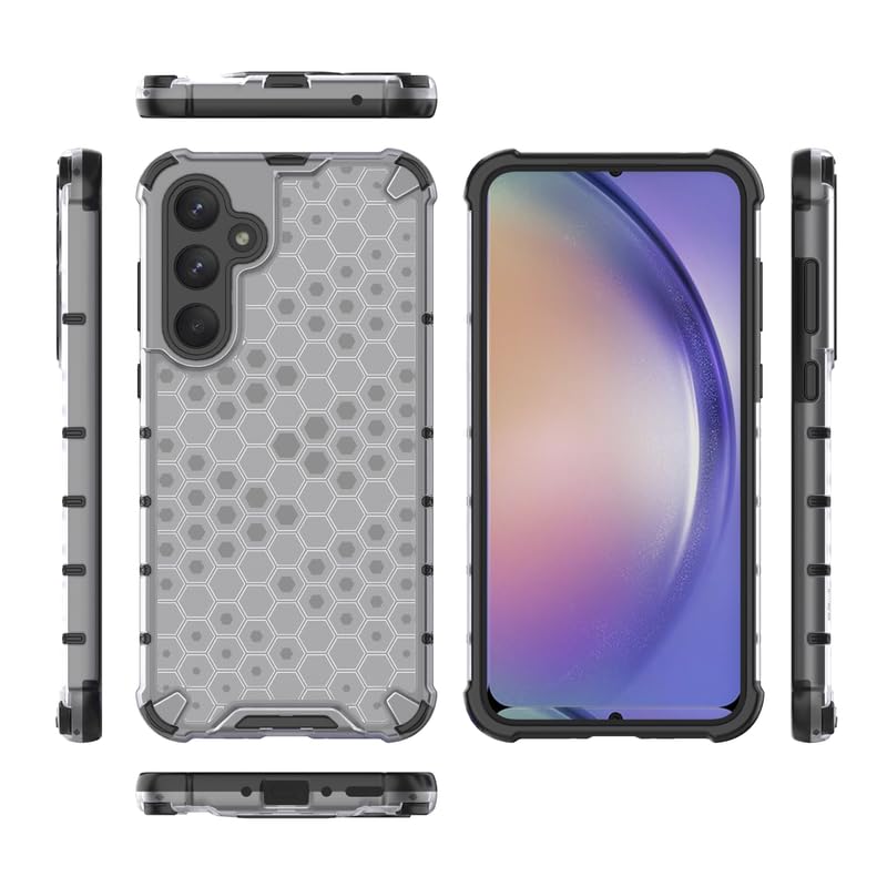 Image of Plastic Bumper Back Case Cover for Samsung Galaxy A35 5G (Transparent)
