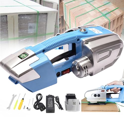 DFEDHF Electric Strapping Machine- Tensioning/Cutting/Strapping 3-in-1, Handheld Automatic Welding Strapping Machine, 2800N Portable Electric Baler for 1/2-5/8Inch PP/PET S