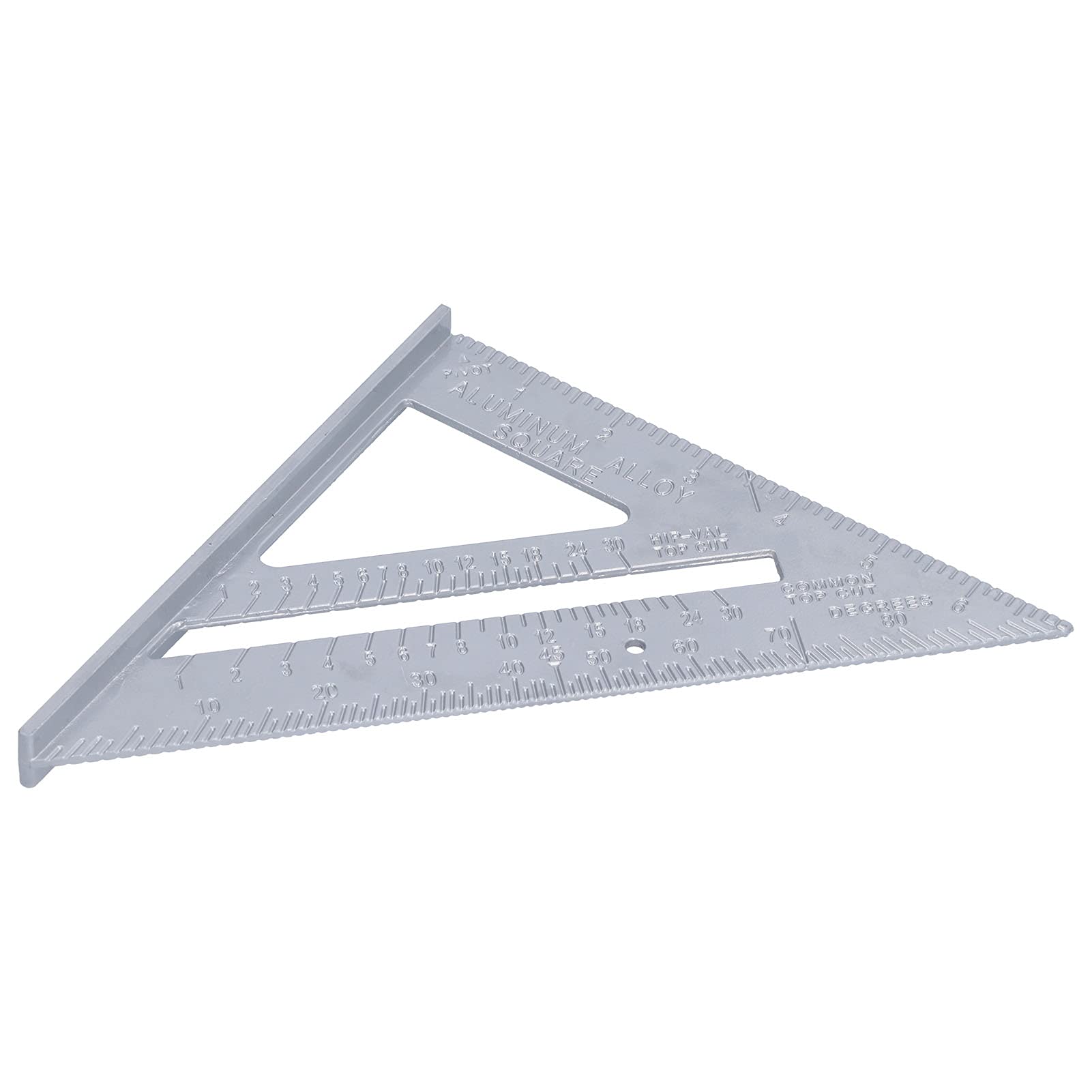MRKU Righello Triangolare in Lega di Alluminio da 7 Pollici (17,8 cm) con Angoli di 45 e 90 Gradi, Strumento di misurazione Rinforzato, Scala di precisione per la Lavorazione del Legno.