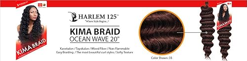 Miniatura 3 de Harlem125 - Trenzas de pelo sintético Kima Braid Ocean Wave de 20 pulgadas (gris)