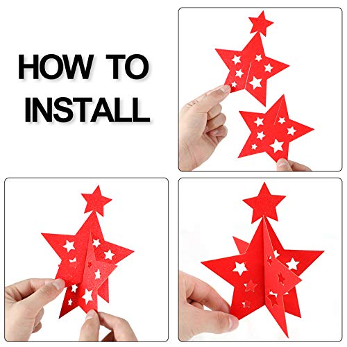 27 Pieces 4Th Of July Patriotic Party Decorations 3D Five-Pointed Star Table Centerpieces Glitter Patriotic Stars Decorations For Independence Day Red White Blue #TOP4