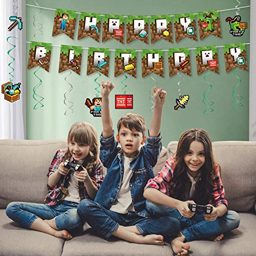 Decorlife FTL-QDA096 Pixel Game Birthday Party Supplies Serves 16 thumb #4