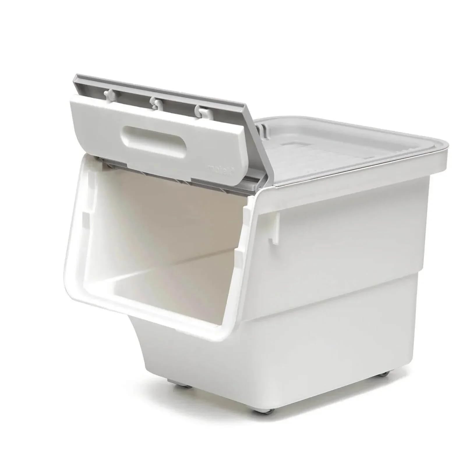 MOTEK Multi-Purpose Wheeled Organiser | Organiser Box with Front Lid | Supplies Bin | Toy Box Rolling Storage | Space Saving for Nursery