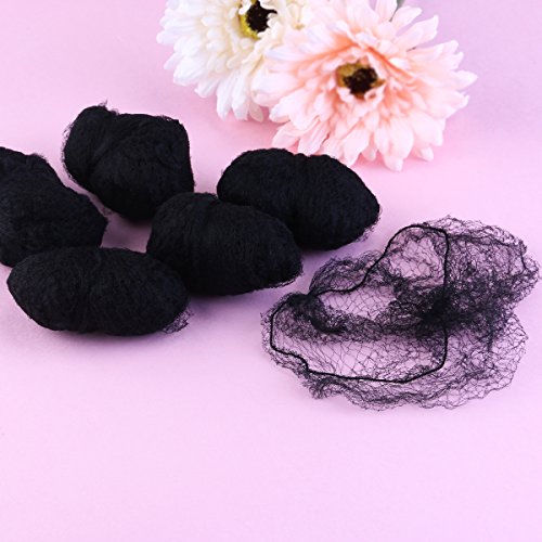 Tinksky 100pcs Hair Nets Invisible Elastic Edge Mesh Dress-up Accessories (Black)