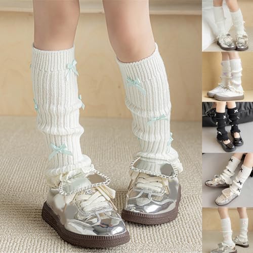 Children Fashionable Long Leg Socks with Bows Deisgns Girls Stylish Long Socks Comfortable & Breathable Leg Warmers Pair4