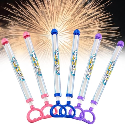 Serryeo 6 Stück Feuerwerks Wasserpistole für Kinder Romantisches Feuerwerk Wasserspritzpistole Spielzeug Wasserpistole Feuerwerk Wasserspritze Spielzeug für Strand Pool Garten Sommer Party