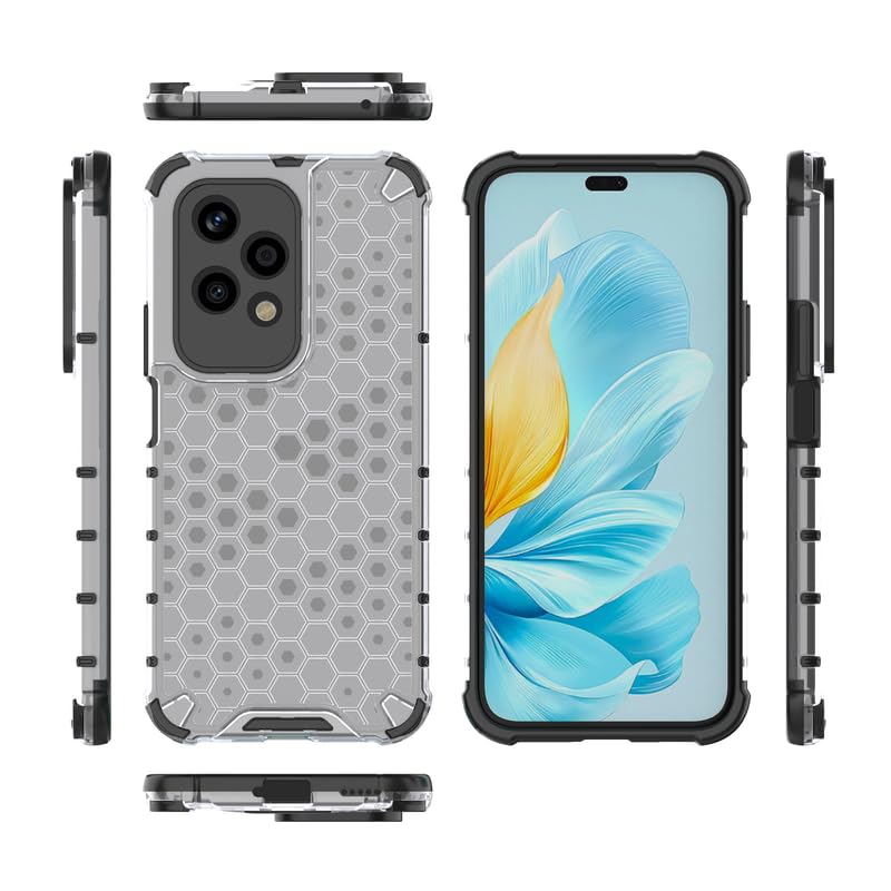 Image of Plastic Bumper Back Case Cover for Honor 200 Lite (Transparent)