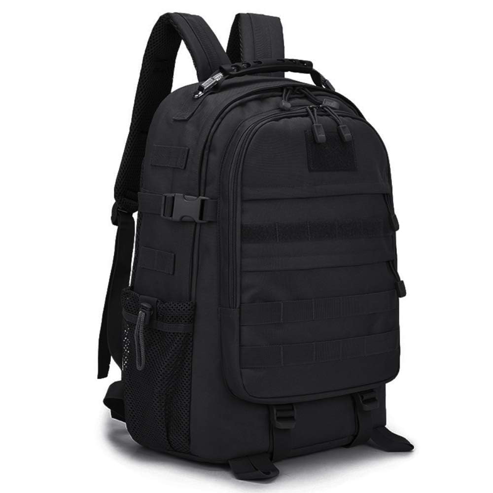 VINBAGGE 35L Zaino Tattico Militare Molle Zaino Moto Unisex Multifunzione da Assalto per Caccia Campeggio all'aperto Viaggio Escursionismo,Nero