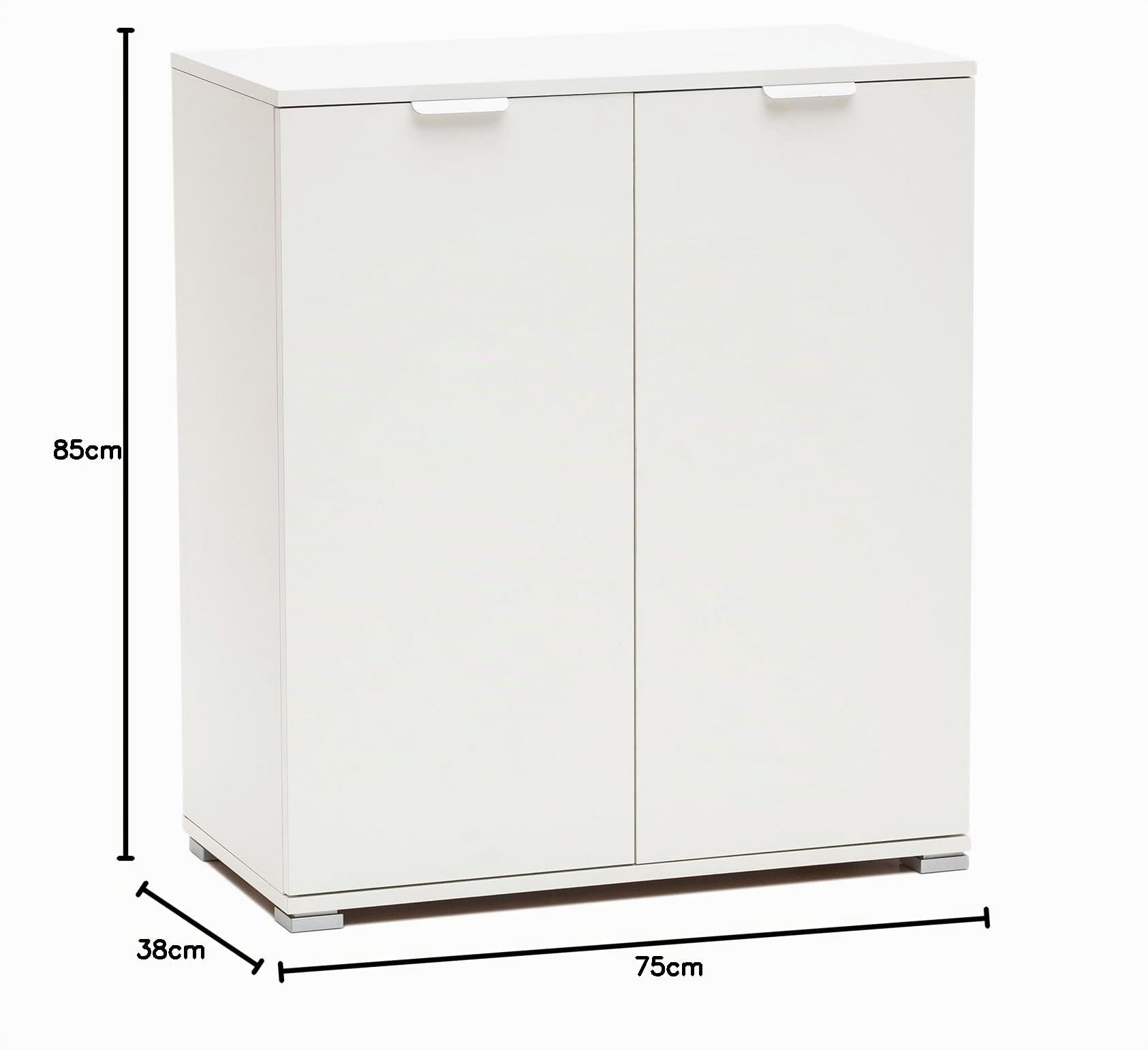 MeMi Me238BIA Armadietto, Legno, Bianco, 38x75x85 cm