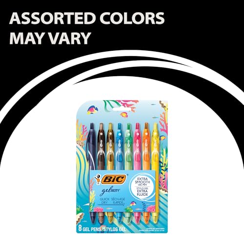 BIC Bolígrafos de Gel Gelocity 0.7mm Multicolor 8 Pack x2 miniatura 2