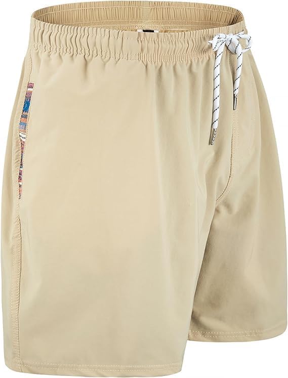Loopory Mens Casual Shorts-Drawstring Summer Beach Stretch Twill Golf Shorts-Anti-Wrinkle Fabric-5"&7" - Image 3