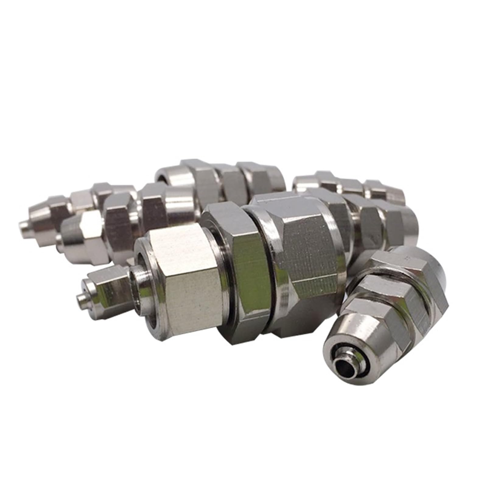 PG Kupfer Nickel Pneumatische Luft Schnell Anschluss for Schlauch Rohr OD 4M 6 8 10 12 MM Schnelle Joint Verbindung 1Pcs(PG 6-10)