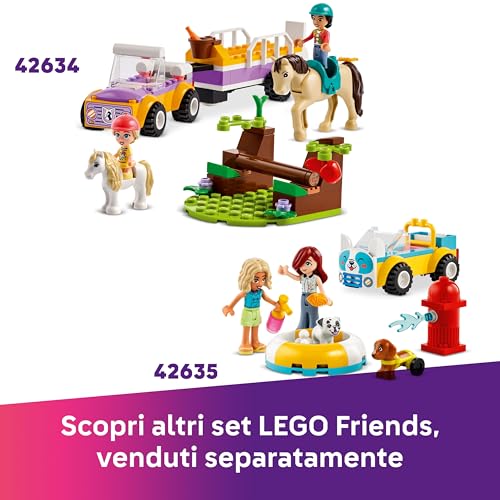Friends Il Furgone dei Gelati di Heartlake City, Giochi Creativi e Didattici per Bambine da 4 Anni con Camion Giocattolo, 2 Mini Bamboline, un Coniglietto, Cibo e Accessori, Set con Veicolo 42644 - Lego - Immagine 2