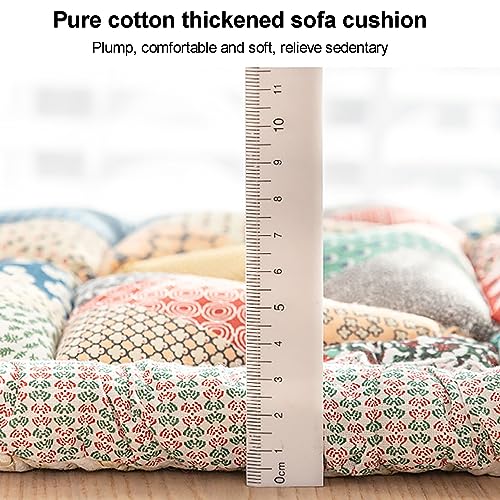 Housse de canapé en coton pour baie vitrée et tapis de sol patchwork cocooning