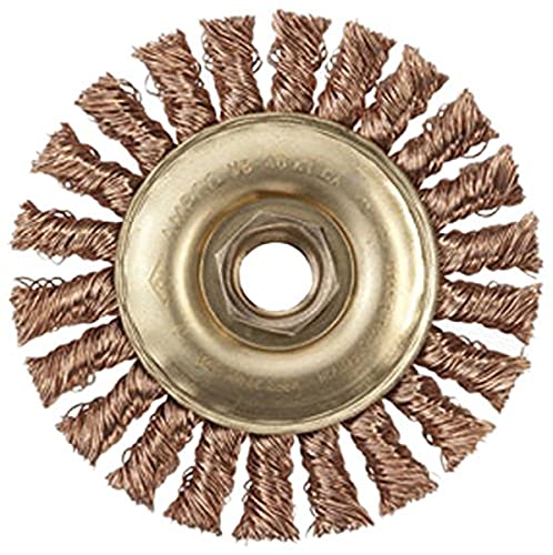 Ampco Safety Tools Wb-60kt Roue Nœud Brosse métallique, ne Produisent pas d'étincelles, non magnétique, résistant à la corrosion, 15,2 cm de diamètre