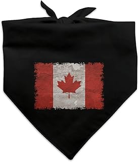 Rustic Distressed Canada Flag on Wood Dog Pet Bandana
