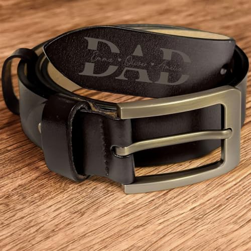 Generic Belt Reminder We Love You For Dad - Personalized Engraved Leather Belt Leather Belt Gifts for Men, Custom Leather Belt for Dad, Daddy, Grandpa on Fathers Day, Range of size2