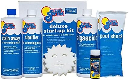 In The Swim Pool Deluxe Opening Chemical Start Up Kit - Above Ground and In-Ground Swimming Pools - Up to 15,000 White