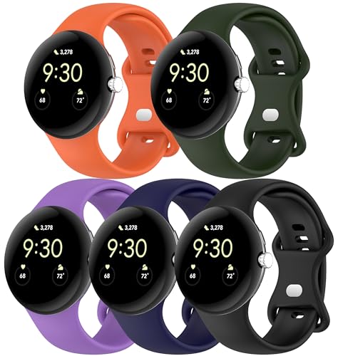Pack 5 correas deportivas de silicona para Pixel Watch 41mm miniatura 1