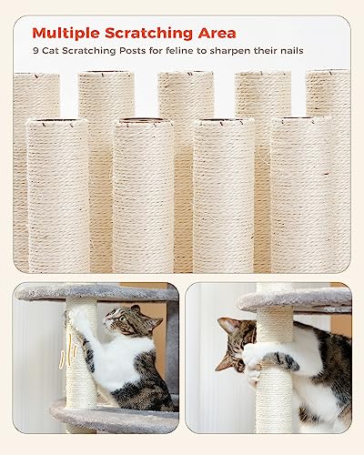 Árbol para gatos PETEPELA 61 pulgadas con postes para rascar miniatura 3