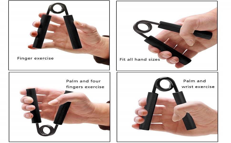 Image of Heavy Duty Hand Gripper, 150 lbs Resistance, Black Metal Spring, Non-Slip Knurled Grip, Forearm Strength Training Hand gripper for home workout