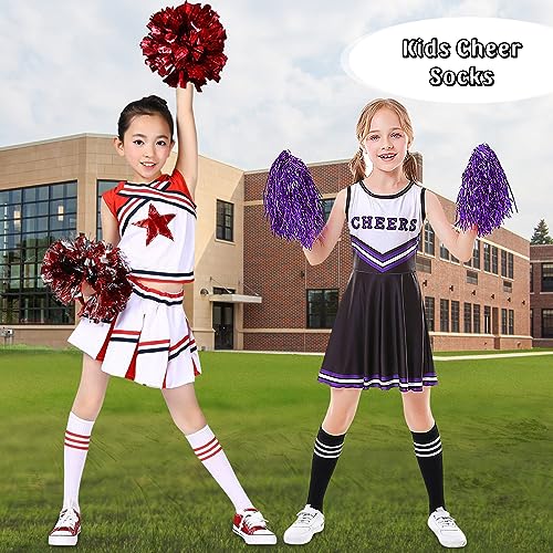 Zando MNFUCCS0982SW21P Kids Child Cotton Three Stripes Sport Soccer Team Socks Uniform Tube Cute Knee High Stocking thumb #6