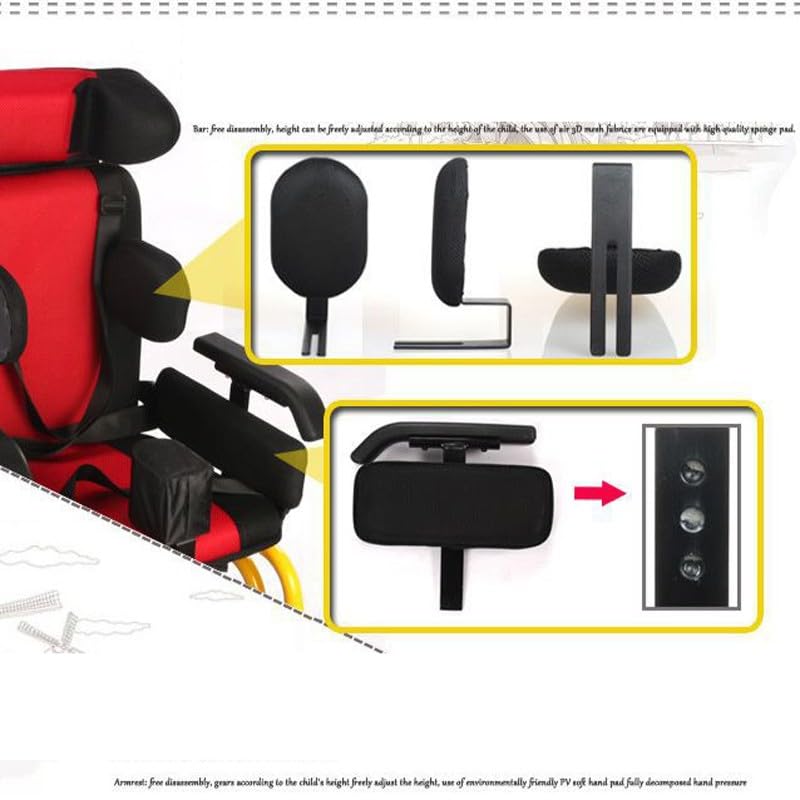 Wheelchair for Kids with Cerebral Palsy, Comfortable Small Wheelchair for Disabled and Postoperative Children, Suitable for Children Aged 3-10 Years Old