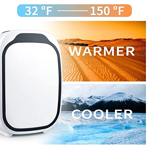Mini koelkast, 6 liter draagbare koeler en warmer persoonlijke koelkast for huidverzorging, cosmetica, draagbare koelkast Geweldig for slaapkamer, kantoor, auto (wit) - Afbeelding 5