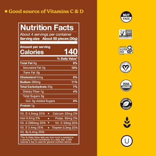 Empire Mercante Made Good Star Puffed Crackers Variety Pack Of 2 (Sea Salt & Cheddar) Gluten Free Snacks, Vegan, Non Gmo, Nut Free, Dairy Free, Soy Free, Organic Ingredients thumb #3