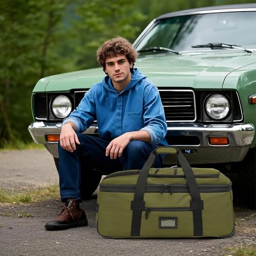 Extra Large Rolling Travel Duffle Bag with Wheels Shoes Compartment Wet Pocket 85-100L Big Expandable Duffel Bag for Men Women Heavy Duty Foldable Carry on Collapsible Luggage Camp image 1