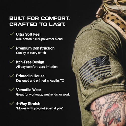 Foundation Flag T-Shirt 6 Pack – Durable Cotton Blend Tees for Men & Women – Tagless Comfort3