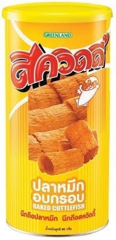 Greenland Squidy Crispy Squid Baked Cuttlefish Crisp Snack 90 G. From Thailand