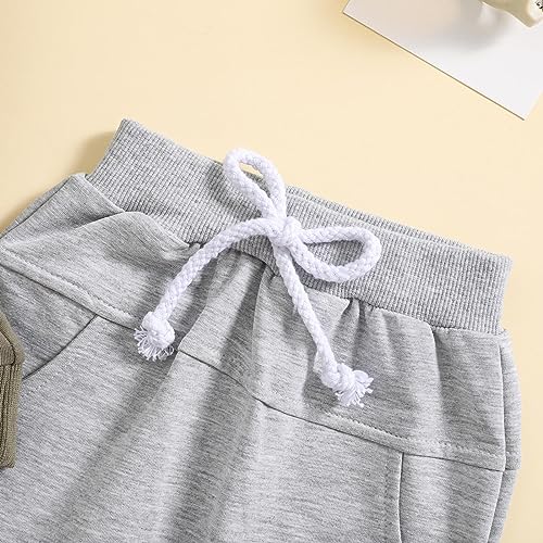 Infant Toddler Baby Boy Girl Fall Winter Clothes Solid Color Long Sleeve Pullover Tops Jogger Pants Set 2Pcs Outfit2