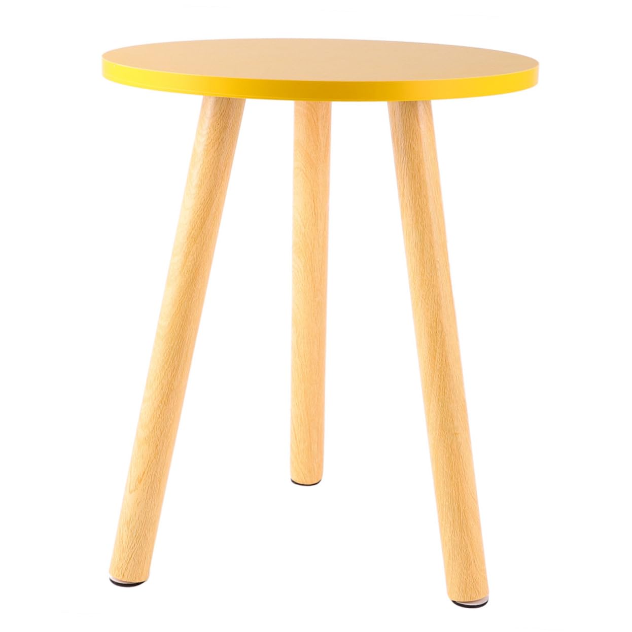Table basse de salon polyvalente jaune stable et facile à nettoyer