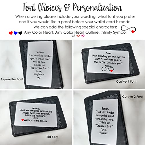 Personalized Double Sided Metal Wallet Photo & Wording (Personalized Photo Metal Wallet Card Insert)4