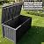 MAIUSCOLI 150 Gallon Outdoor Storage Box Waterproof Outside Resin Deck Box, Lockable Storage Bin for Patio Furniture,Garden Tools,Cushions,Pool Accessories(Black)