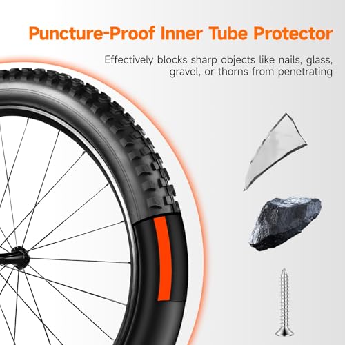 2 Rollos de Protectores Internos para Neumáticos de Bicicleta, 1,5 pulgadas de Ancho, Cinta Antiperforación de TPU de 15 pies, 1,2 mm de Grosor con Tres Capas, Tira Autoadhesiva para Neumáticos de Bicicleta de Montaña y de Carretera miniatura 4