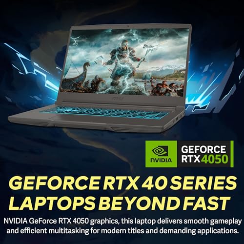 Image of msi Thin A15 15.6 inch FHD 144Hz Gaming Laptop, AMD Ryzen 5 7535HS, 32GB DDR5, 2TB Storage(1TB SSD+1TB Docking Station Set), GeForce RTX 4050 6GB GDDR6, Backlit Keyboard, Wi-Fi 6E, Win 11 Pro, Black